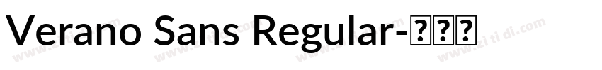 Verano Sans Regular字体转换